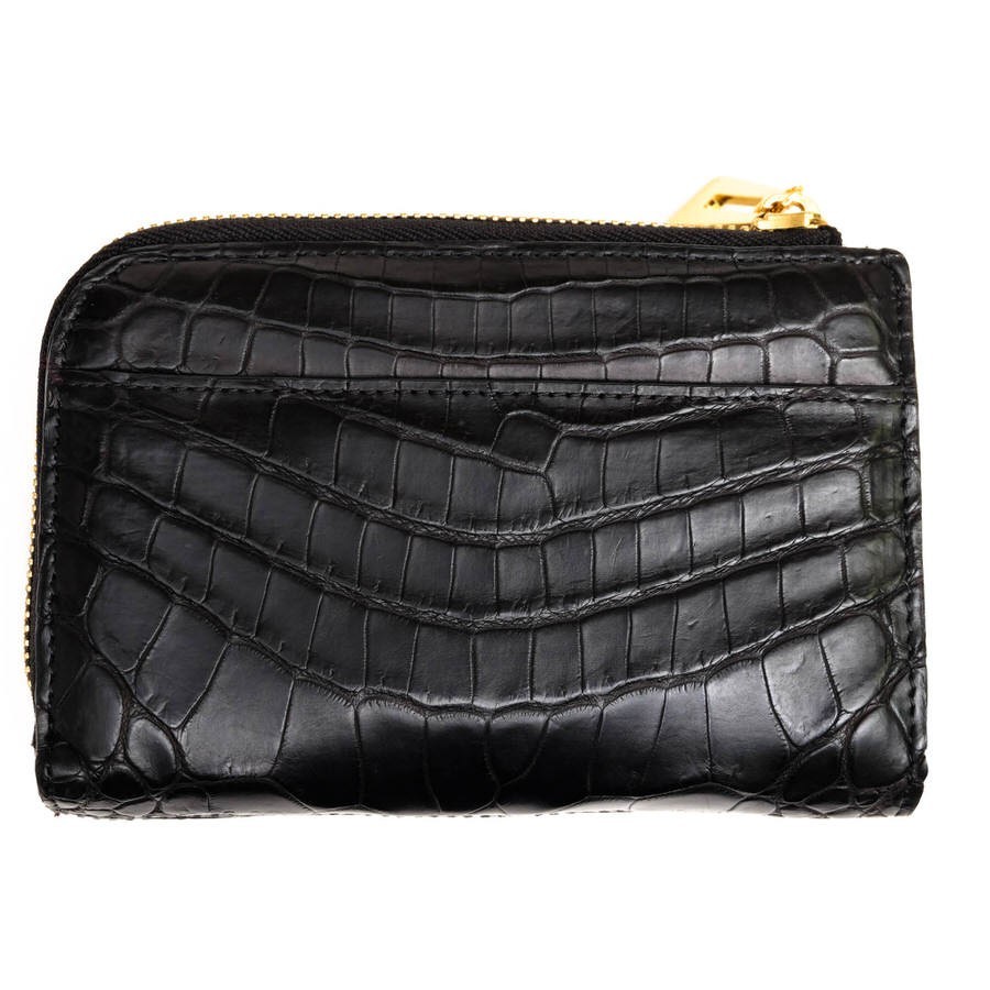 再入荷】 LEATHER JEWELS 二つ折り クロコ型押し 小銭入れあり L字