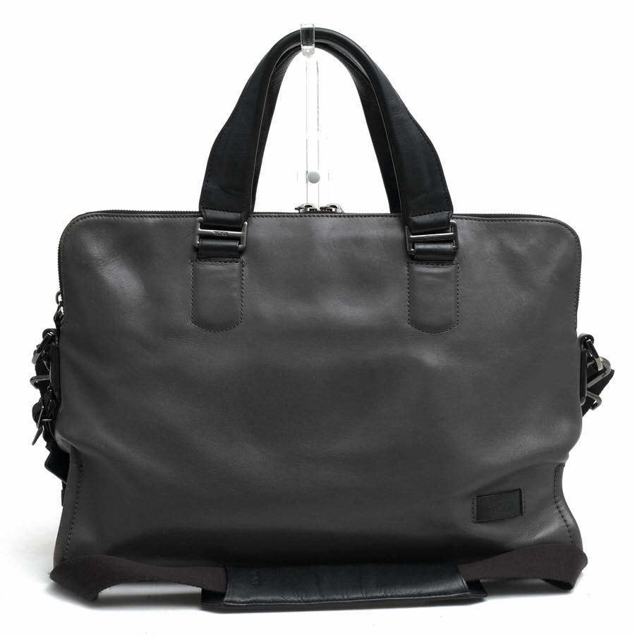 TUMI トゥミ ビジネスバッグ 63000GRY HARRISON SENECA SLIM BRIEF ハリソン セネカ ペブルレザー 牛革 2WAY ショルダーバッグ