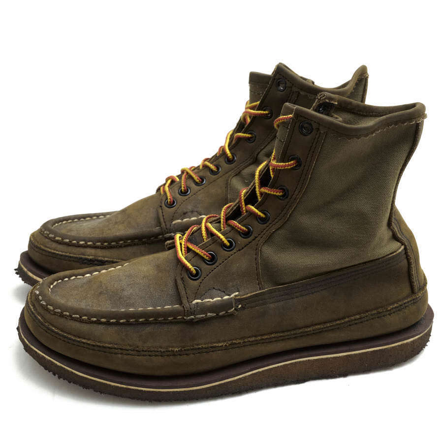 Russell Moccasin ラッセルモカシン ワークブーツ 4830 SAFARI BOOT PH サファリ コットンダックキャンバス 牛革 ハンティングブーツ_画像1