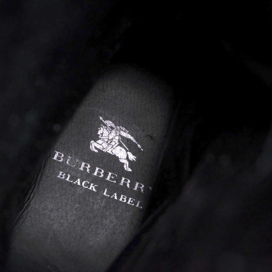 BURBERRY BLACK LABEL バーバリーブラックレーベル エンジニアブーツ 牛革 プレーントゥ レザーソール_画像9