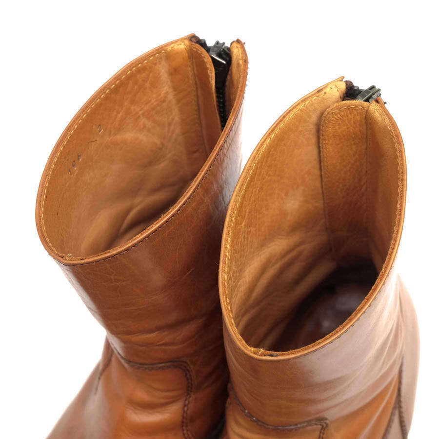 AKM エイケイエム バックジップブーツ 196 back zip boots italian cow
