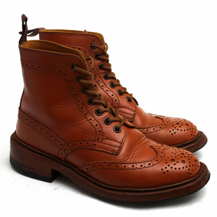 Tricker's トリッカーズ レースアップブーツ L2508 MALTON Brogue Boots モールトン 牛革 カーフ メダリオン_画像2