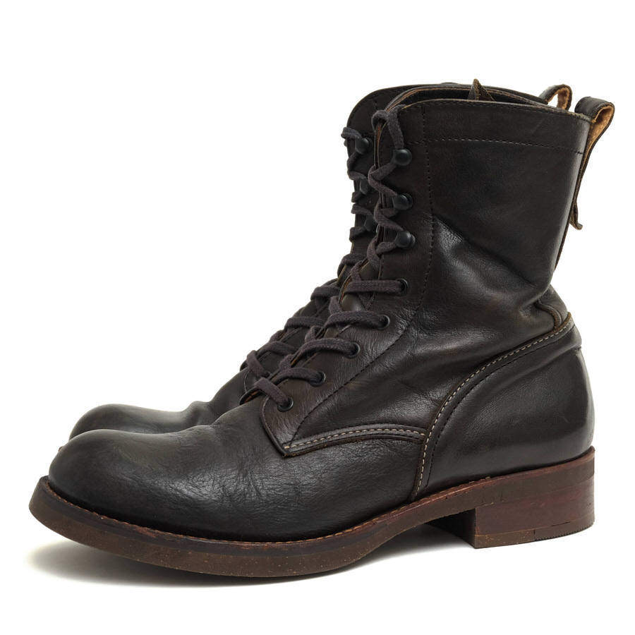 MR.OLIVE ミスターオリーブ レースアップブーツ ME504 POLISHED STEER LEATHER LACE UP LOGGER BOOTS 牛革 ベジタブルタンニン鞣し コルク