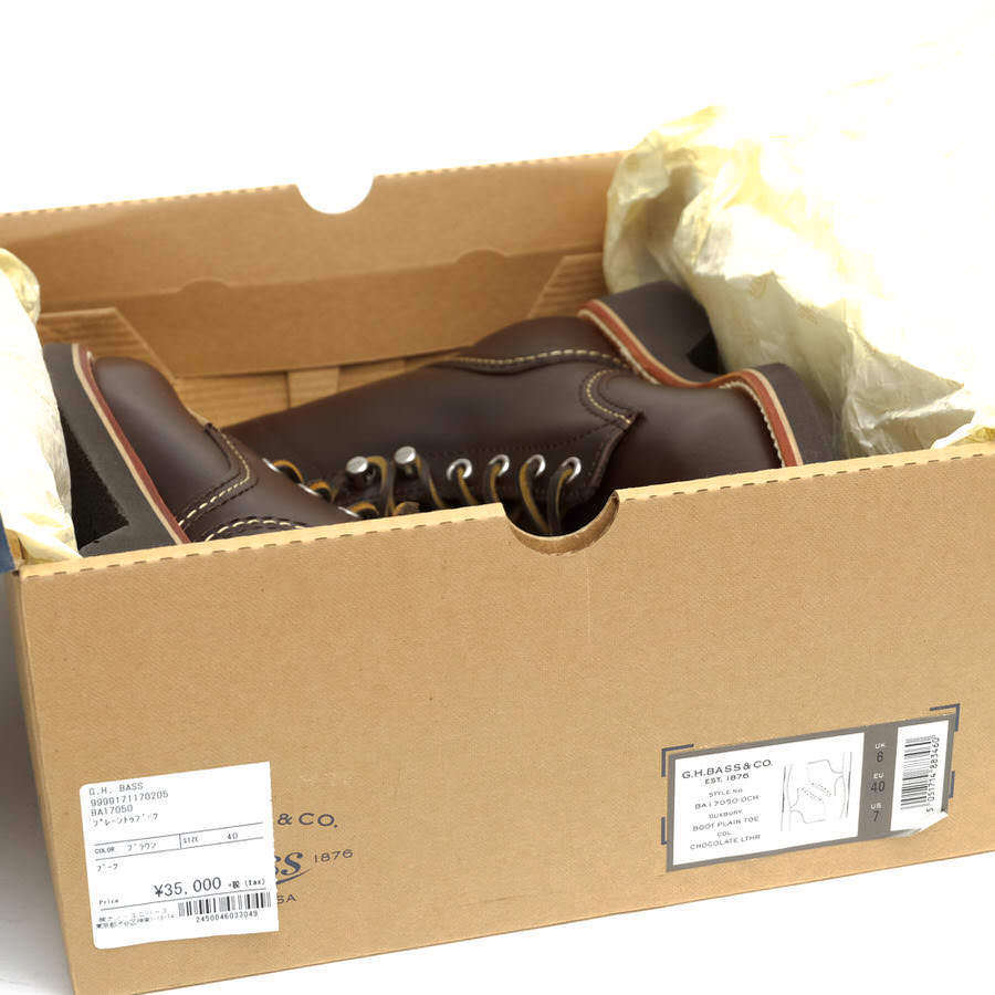 G.H. Bass ジー・エイチ・バス レースアップブーツ BA17050 Duxbury Plain Toe Boot プルアップレザー 牛革 プレーントゥ グッドイヤーウェ_画像9