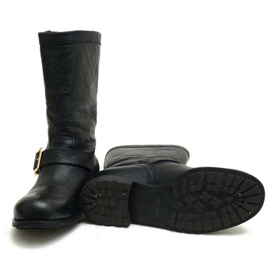 Jimmy Choo ジミーチュウ エンジニアブーツ 247 BIKER Unlined 定番 シボ革 シュリンクレザー Jimmy Choo ジミーチュウ エンジニアブーツ 247 BIKER Unlined 定番 シボ革 シュリンクレザー