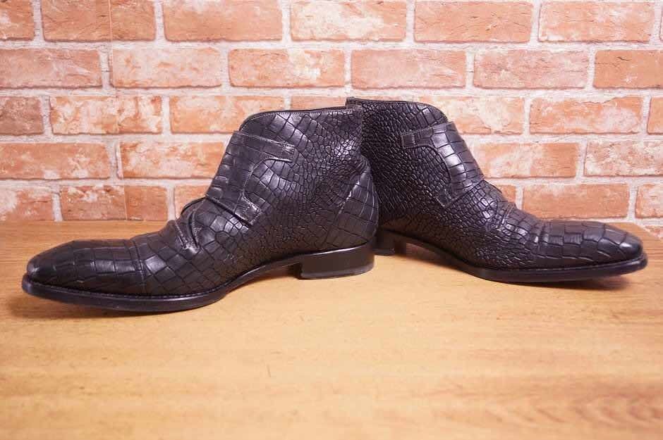 HARRIS ハリス ブーツ 652 100th Anniversary Special Edition Croc Boots クロコダイル チャッカブーツ ダブルモンク_画像4