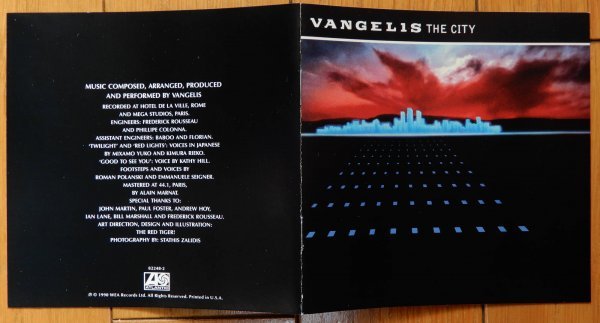 [CD] VANGELIS / THE CITY ヴァンゲリス / シティ ★ 82248-2 帯なし US盤 : Dawn,Morning Papers,Twilight,Red Lights他_画像4