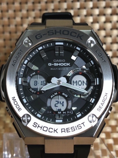 新品 CASIO カシオ 正規品 G-SHOCK ジーショック Gショック 腕時計 電波ソーラー腕時計 アナデジ G-STEEL 多機能腕時計 防水 GST-W110-1A_画像3