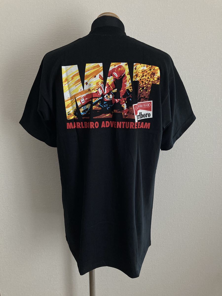 [Marlboro] pocket T-shirt L/XL corresponding ADVENTURE TEAM motocross 90s Philip Maurice USA made unused not for sale free shipping 