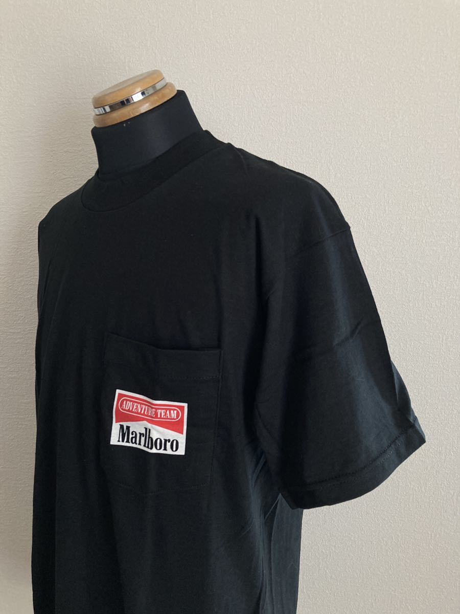 [Marlboro] pocket T-shirt L/XL corresponding ADVENTURE TEAM motocross 90s Philip Maurice USA made unused not for sale free shipping 