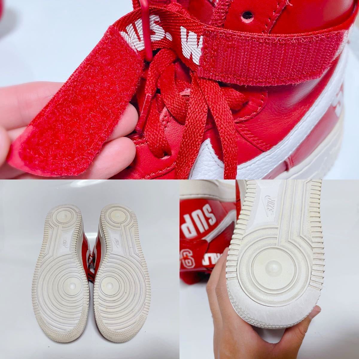 Supreme NIKE コラボ AIR FORCE 1 スニーカー レッド