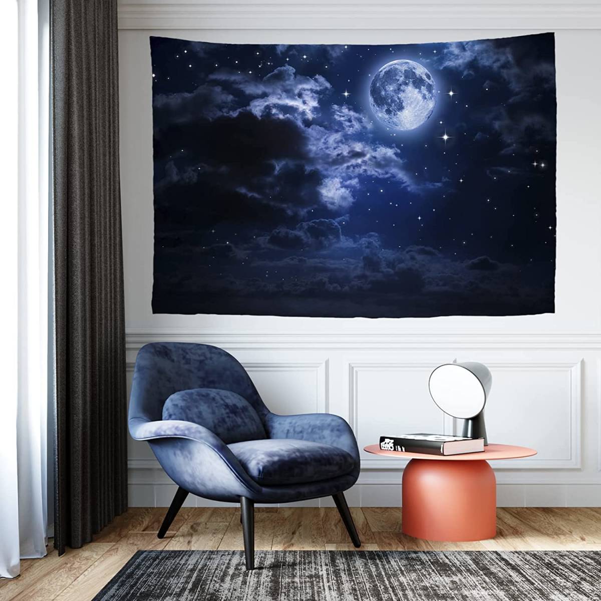  illusion ... tapestry night empty star empty high quality interior ornament part shop decoration nature full month .. effect relax decoration attaching pattern change 