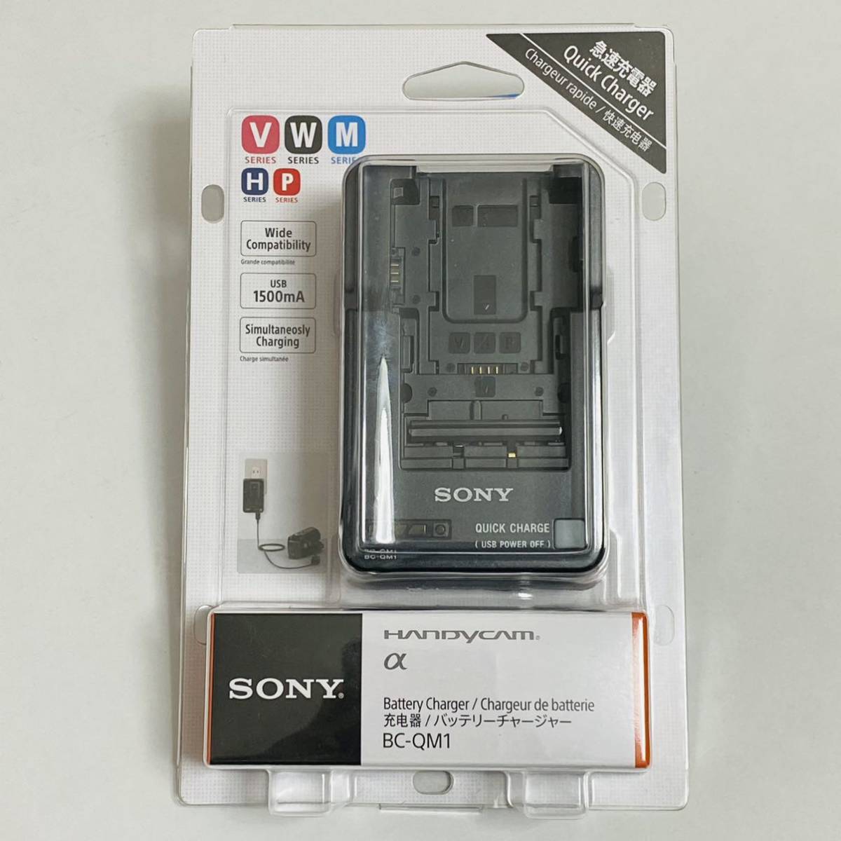 【極美品】SONY ソニー 充電器 バッテリーチャージャー BC-QM1 純正品