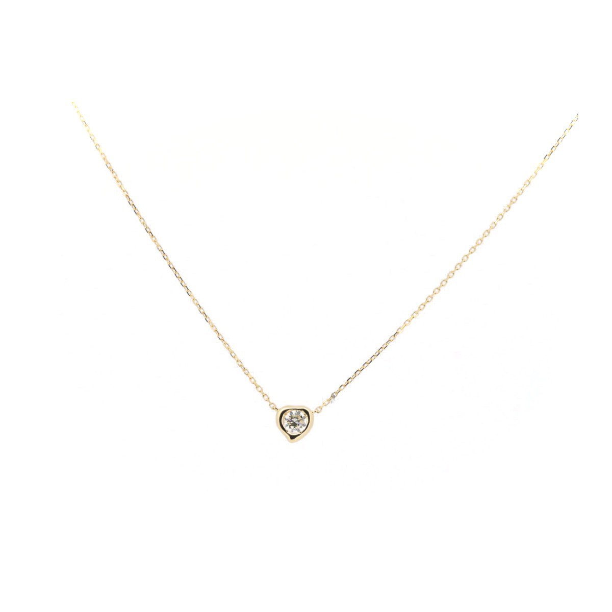  Ahkah diamond necklace 0.13CT K18YG(18 gold yellow gold ) pawnshop exhibition 