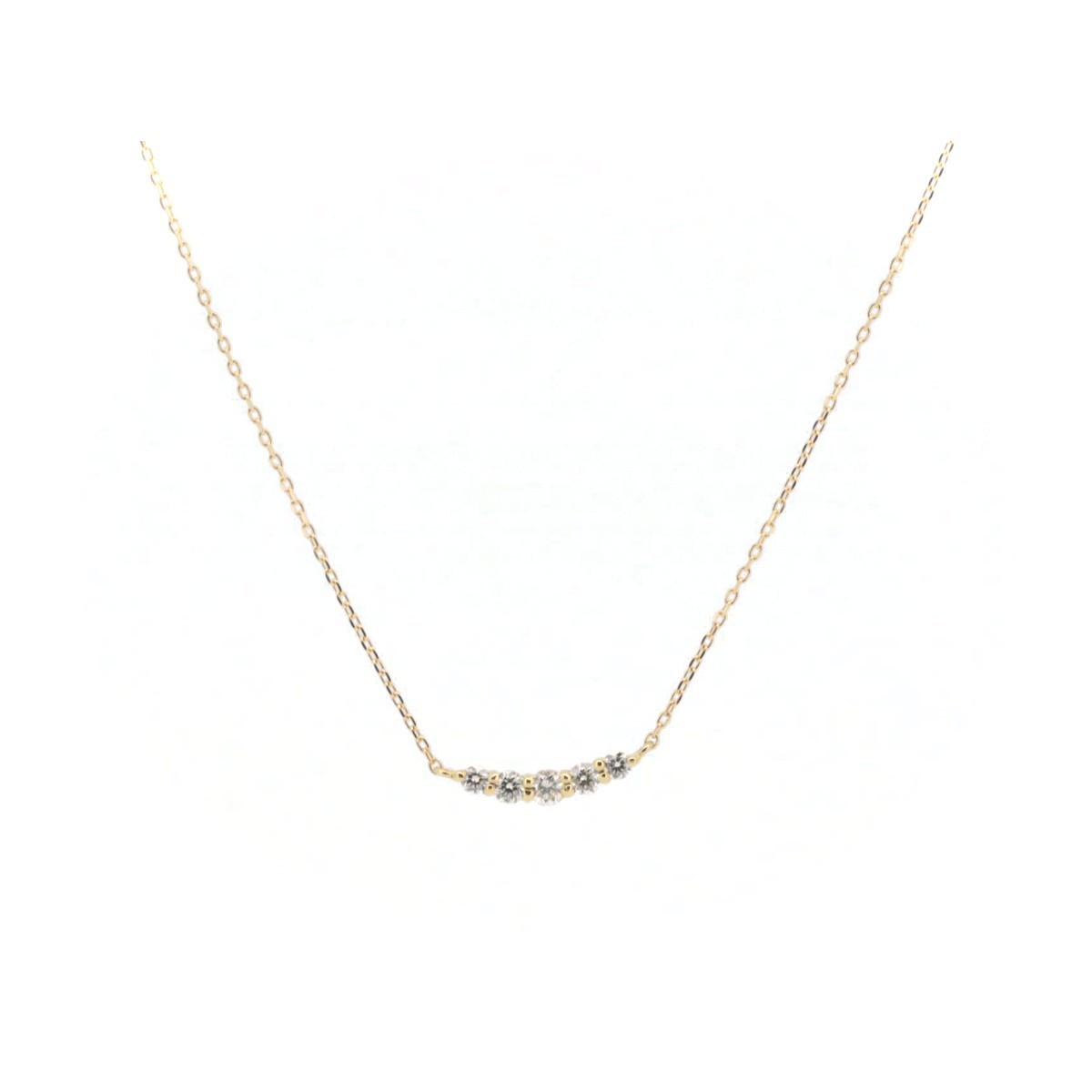 フェスタリア ダイヤモンドネックレス 0.10ct K18YG(18金 イエロー