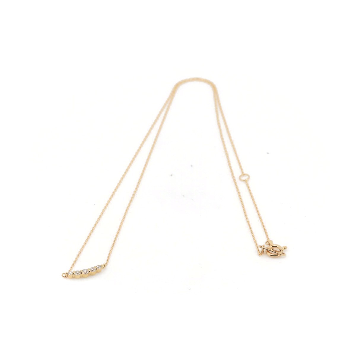 フェスタリア ダイヤモンドネックレス 0.10ct K18YG(18金 イエロー