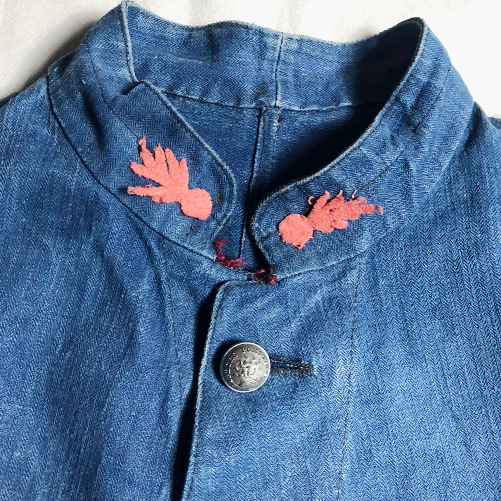 幻級! 20's フレンチ LINEN レア FRENCH インディゴ JACKET