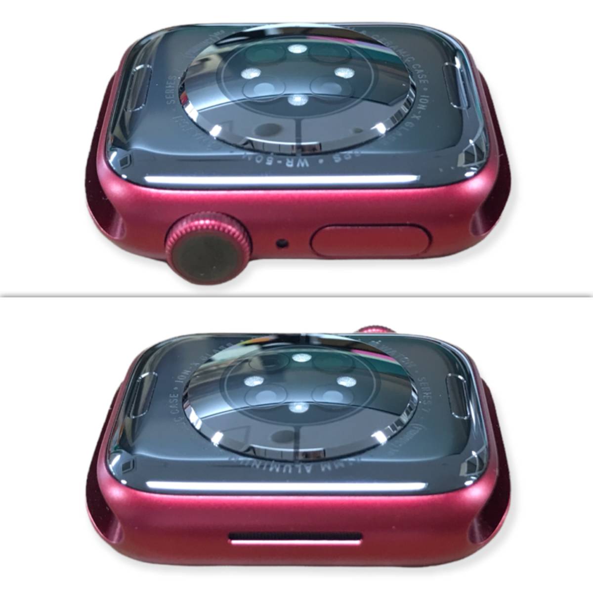 θ[AB rank /BT capacity 100%]Apple Watch Series 7 41mm GPS model RED aluminium two um/ silicon band MKN23J/A box / cable attaching S60157953109