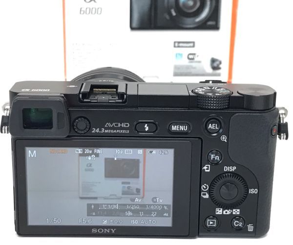 θ【動作確認済】SONY/ソニー α6000 パワーズームレンズキット ILCE-6000L E 3.5-5.6/PZ 16-50 OSS デジタル一眼 箱付属 S66906844895_画像7