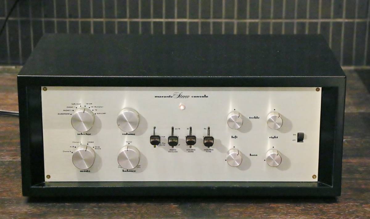 格安名機　Marantz　Model7 マランツ７　 オリジナル　　真空管ステレオプリアンプ　ウッドケース付