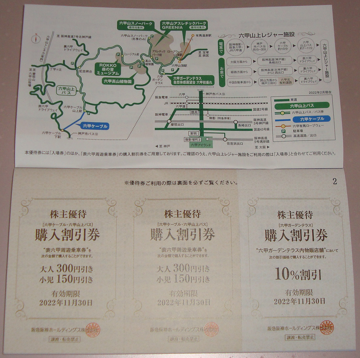 ☆ 阪急阪神 ☆ 株主優待券1冊 ☆ 2022年11月30日まで・最新 ☆_画像2