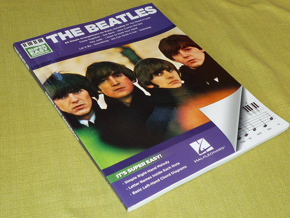 洋書 THE BEATLES SUPER EASY SONGBOOK ザ・ビートルズ スーパー イージー ソングブック ピアノ 楽譜 メロディー譜 コード