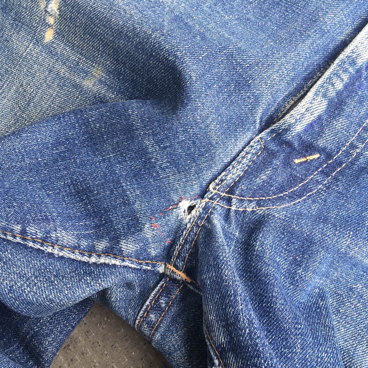 60s リーバイス505 カットオフデニムパンツ/Levis505 BigE 赤耳 ボタン