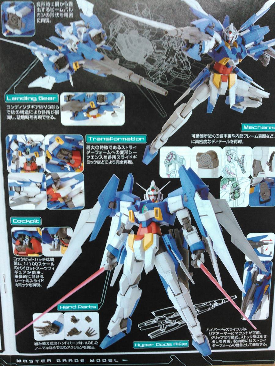 MG 1/100 ガンダム AGE-2 ノーマル エイジ 素組 完成品 ガンプラ フィギュア ジャンク HGUC セット AGE-1 ダブルバレット ダークハウンド