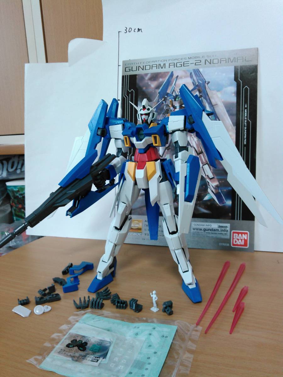 MG 1/100 ガンダム AGE-2 ノーマル エイジ 素組 完成品 ガンプラ フィギュア ジャンク HGUC セット AGE-1 ダブルバレット ダークハウンド