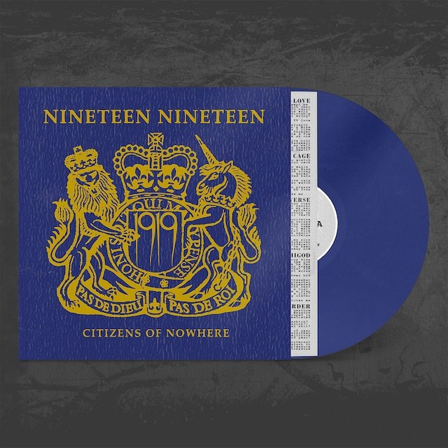 1919 Citizens Of Nowhere LP (12" Blue & Gold splatter Vinyl with insert) Manic Depression UK 80s Goth Rock / Post Punk_画像2