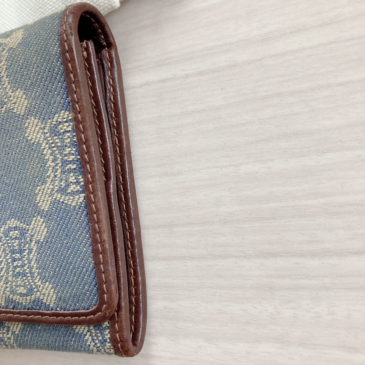 総柄】CELINE セリーヌ デニム レディース メンズ 長財布 二つ折り財布