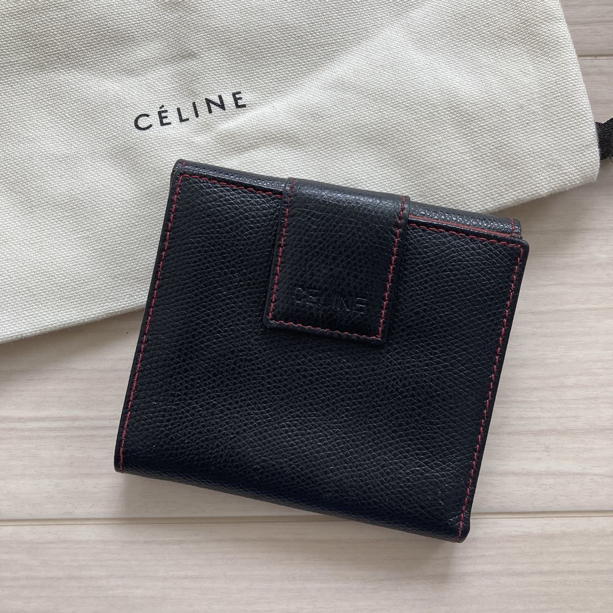 美品】CELINE セリーヌ レディース メンズ 二つ折り財布 コンパクト