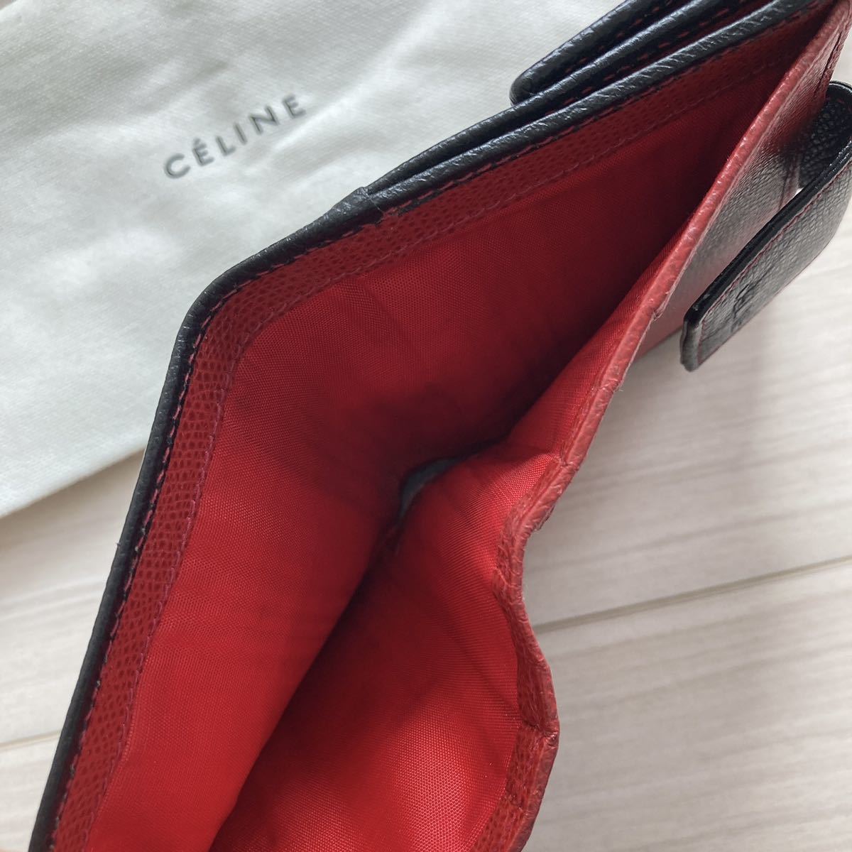 美品】CELINE セリーヌ レディース メンズ 二つ折り財布 コンパクト