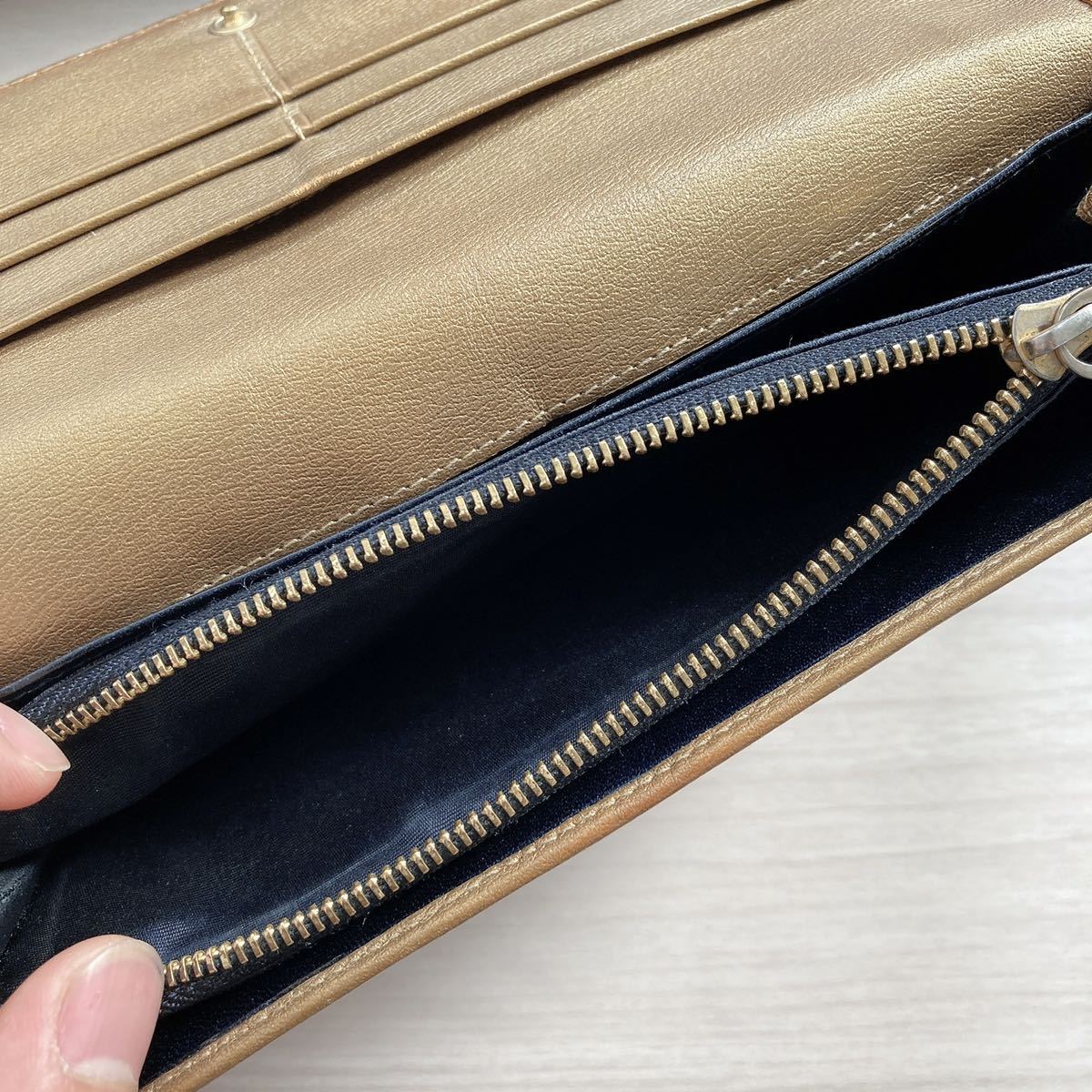 金色】LOEWE ロエベ レディース アナグラム 革財布 長財布 二つ折り