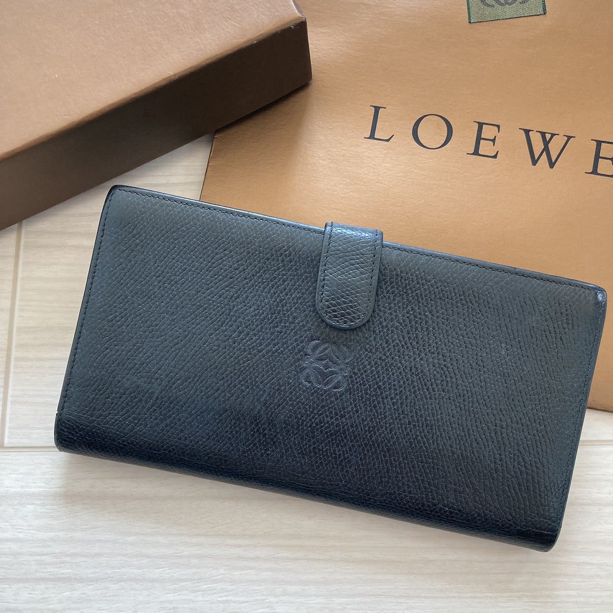 サイフ LOEWE - ロエベ LOEWE 財布 サイフ 中古 美品 ブラックの通販