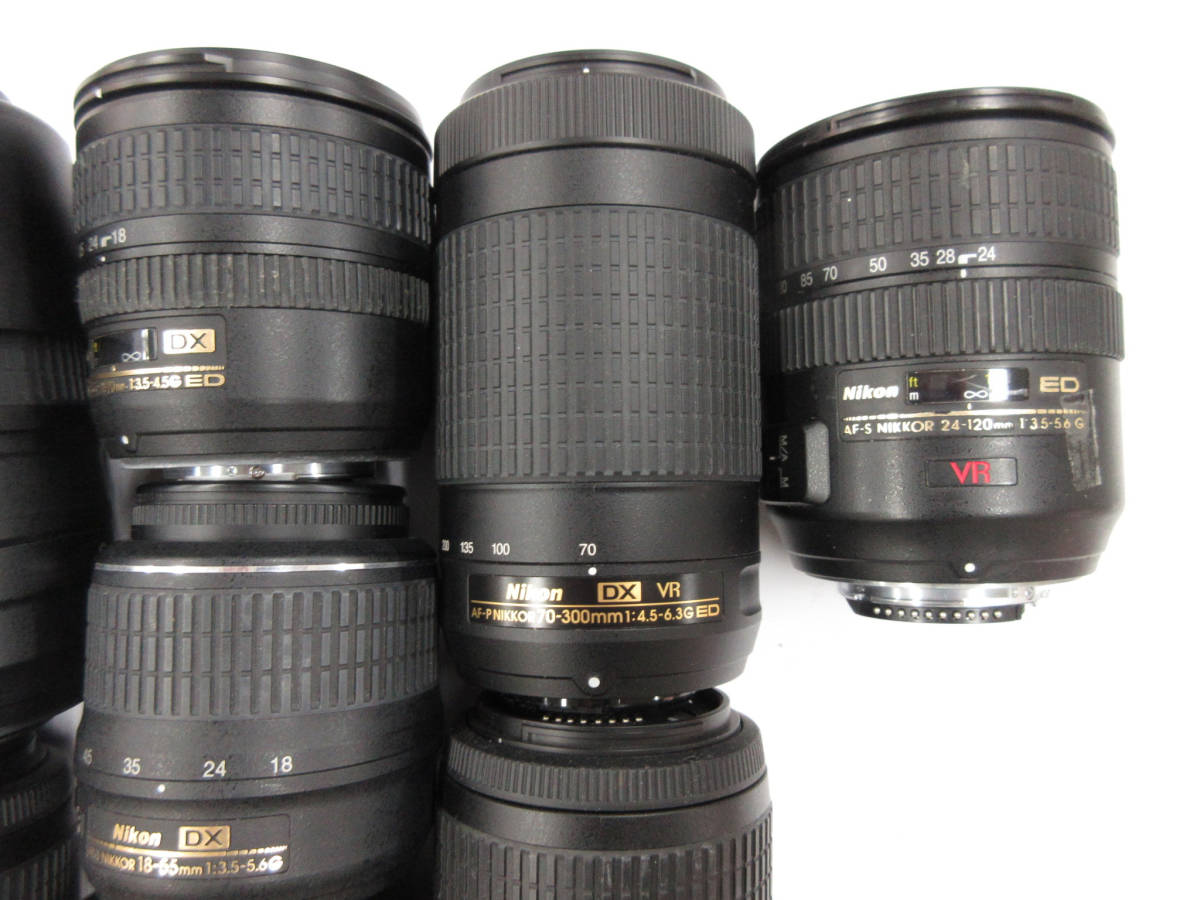 (2501)ジャンク NIKKORレンズ Nikon AF-S DX18-55mm 3.5-5.6G VR 等 ニコン まとめてセット 25本 動作未確認 同梱発送不可_画像6