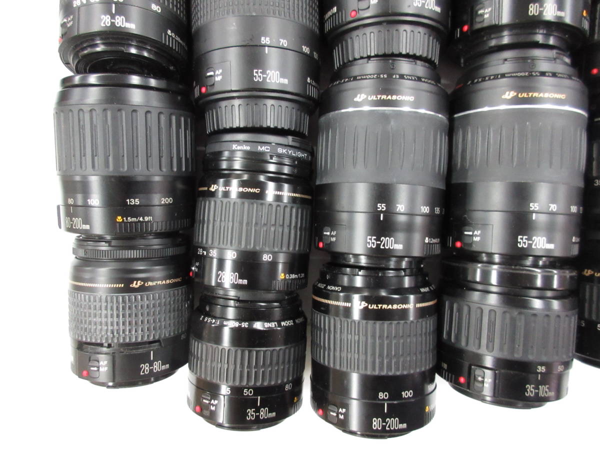 (2524)ジャンク EFレンズ Canon 28-80mm 3.5-5.6Ⅱ 80-200mm 4.5-5.6 等 まとめて 大量セット 50本 動作未確認 同梱発送不可_画像3