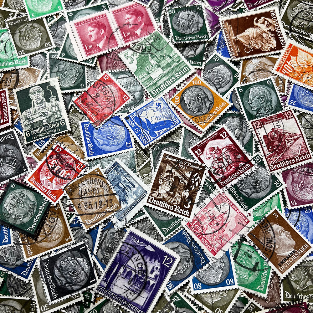 447【ナチスドイツ】1933年～普通記念占領地など使用済み切手200枚大量まとめてロット！希少！！_画像2