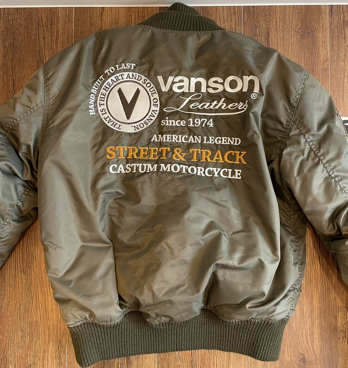 VANSON leathers MA-1 JACKET バンソン レザー ジャケット Lサイズ VS578DS-W1701-MA-1 NYLON JACKET ナイロンジャケット 6