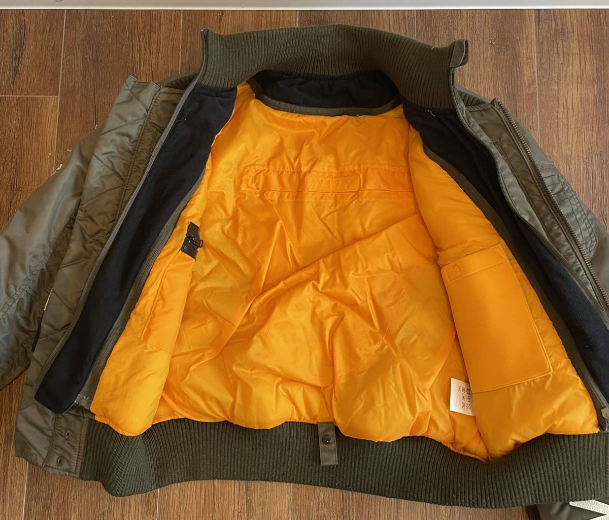 VANSON leathers MA-1 JACKET バンソン レザー ジャケット Lサイズ VS578DS-W1701-MA-1 NYLON JACKET ナイロンジャケット 7
