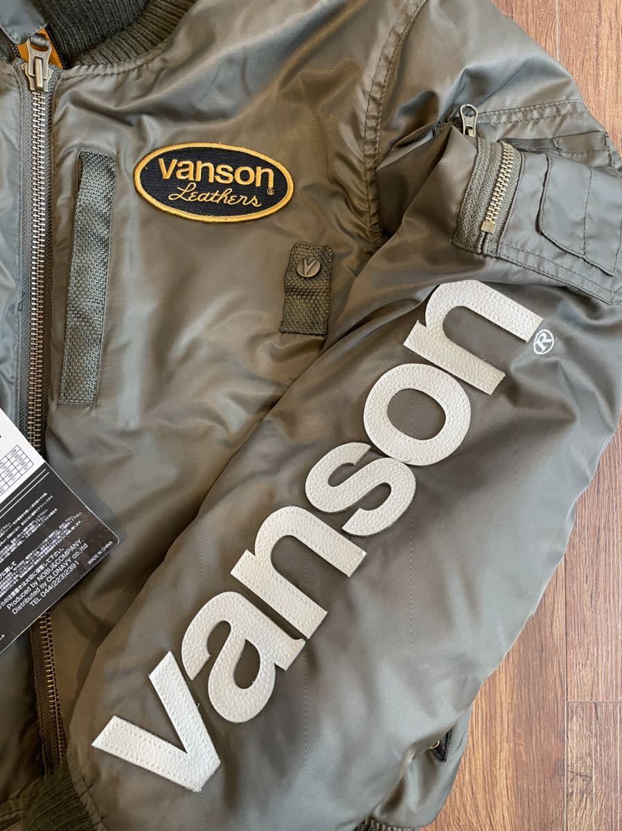 VANSON leathers MA-1 JACKET バンソン レザー ジャケット Lサイズ VS578DS-W1701-MA-1 NYLON JACKET ナイロンジャケット 2