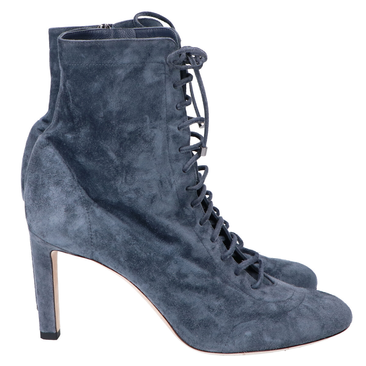 JIMMY CHOO ジミーチュウ スエード サイドジップ レースアップブーツ