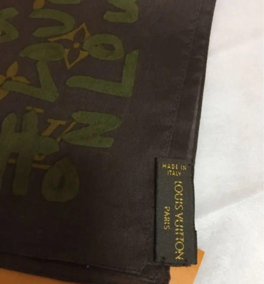 極美品 LOUIS VUITTON モノグラム コットンスカーフ 54cm 薄手