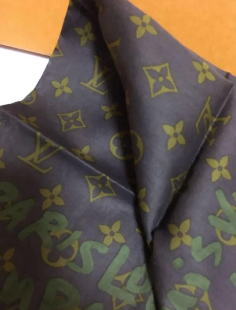 新品 未使用 LOUIS VUITTON モノグラム コットンスカーフ 54cm 薄手