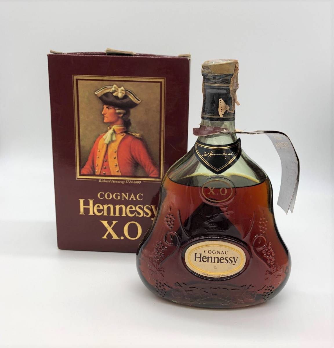 ☆古酒 Hennessy ヘネシー XO 金キャップ クリアボトル ブランデー