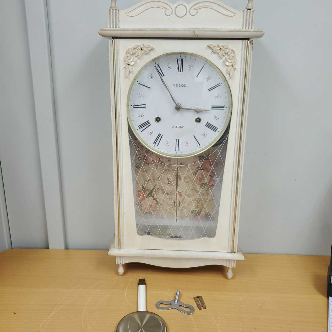 柔らかい SEIKO 振り子時計ゼンマイボンボン時計昭和レトロ