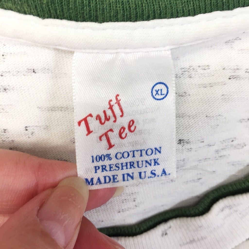 【人気】Tuff Tee USA製 半袖Tシャツ グアム コットン100％ プリント ライトグレー サイズXL/S3204_画像5