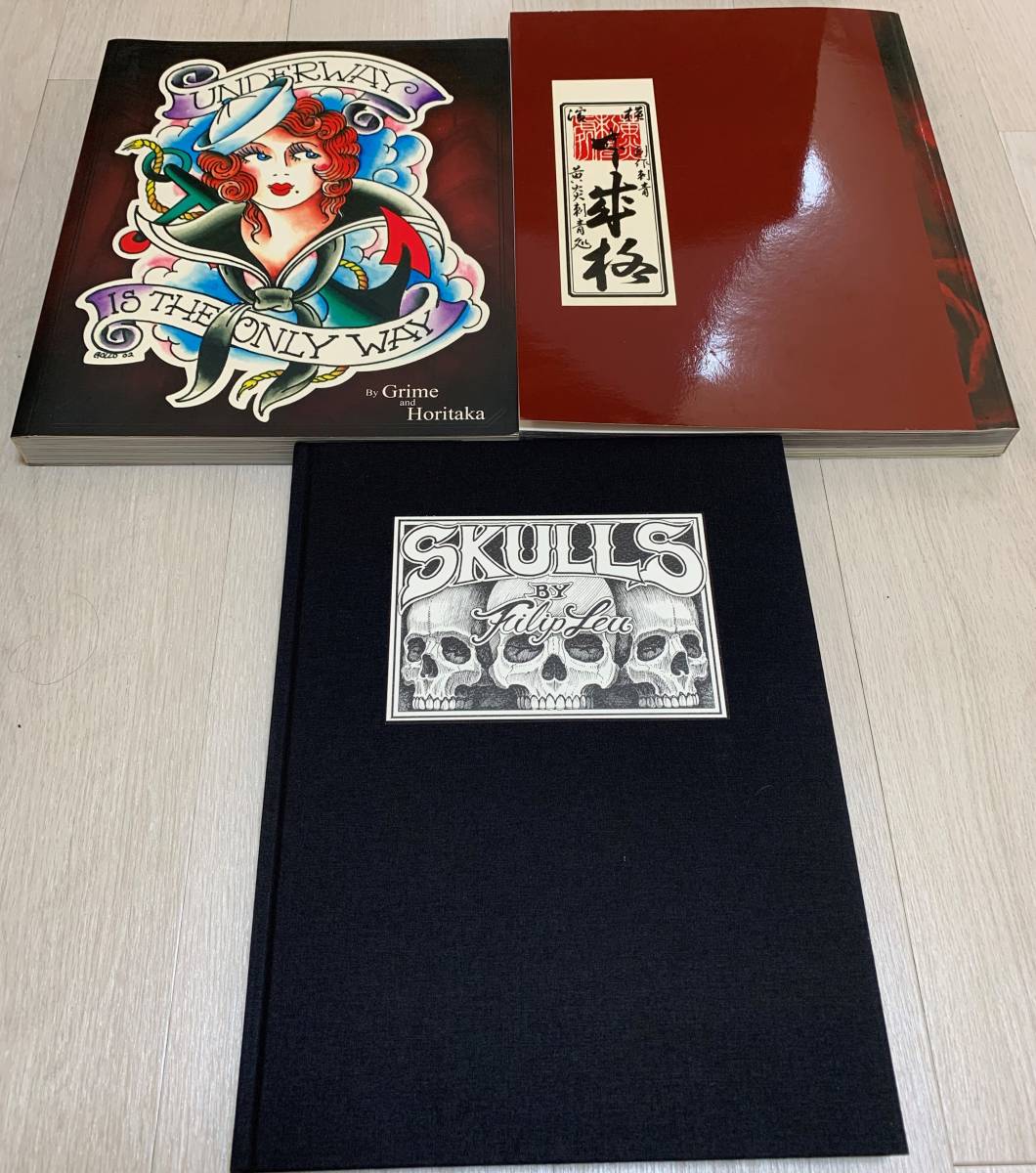 洋書 日本の刺青写真集 骸骨のイラスト集 3冊セット タトゥー Japanese