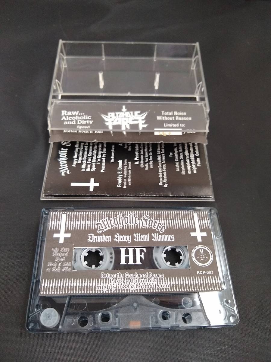 C5553 cassette tape Alcoholic Force Drunken Heavy Metal Maniacs slash metal Colombia 