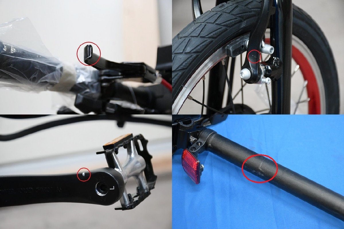 試走程度 トランスモバイリー ULTRA LIGHT E-BIKE 折り畳み電動アシスト自転車 AL-FDB163E-N ブラック 92209-01 TRANS MOBILLY NEXT163_若干の擦り傷有。